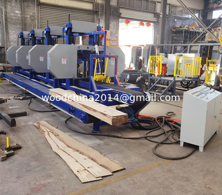Multiple Heads Horizontal Resaw Bandsaw 300mm Width Wood Sawing